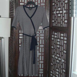 LIZ CLAIBORNE MIDI FIT-AND-FLARE DRESS W/ SLEEVES